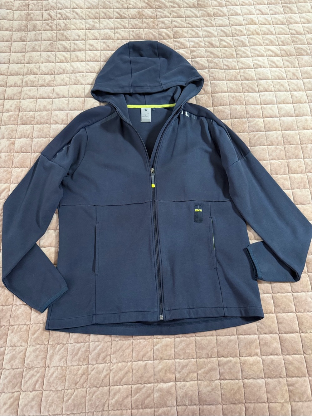 BMW Women’s Blue/Lime Hooded Zip Jacket